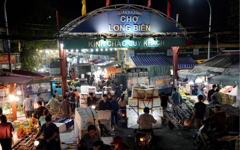 chợ đầu mối long biên