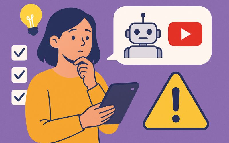 Một số lưu ý khi sử dụng AI xây kênh Youtube