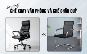 so sánh ghế xoay văn phòng và ghế chân quỳ