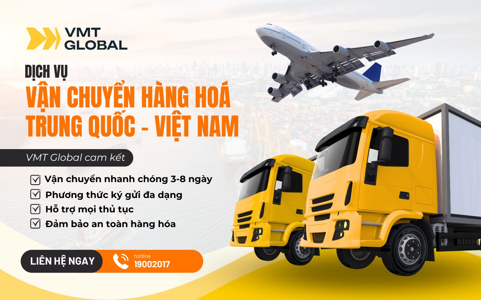 Dịch vụ vận chuyển Trung - Việt tại VMT Global Logistics