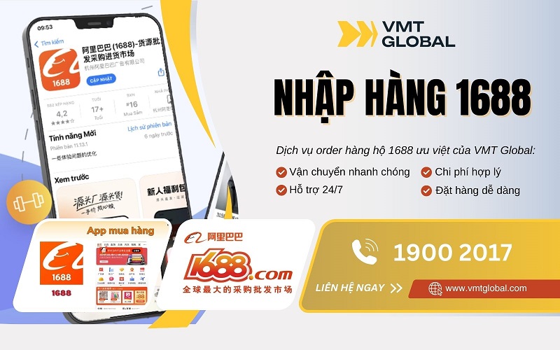 Dịch vụ nhập hàng 1688 trọn gói tại VMT Global